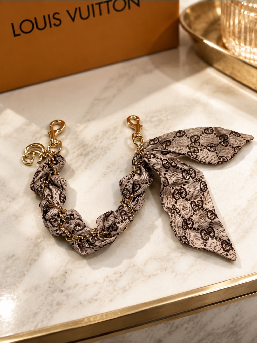 Silk bag charm